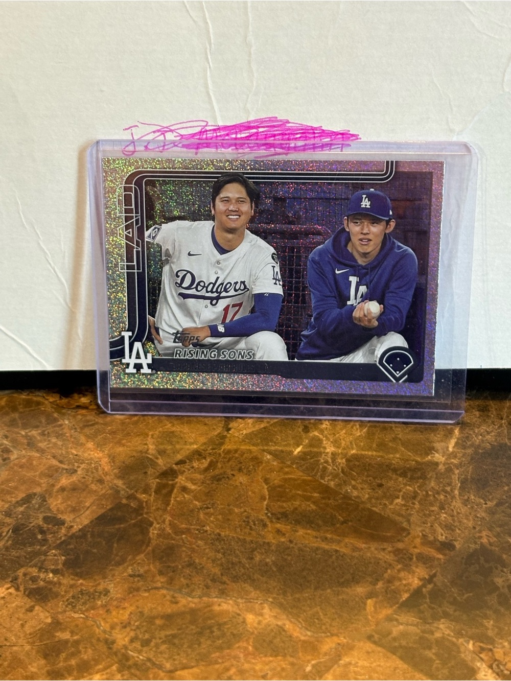 Topps Dodgers Rising Sons Card - Purple Holographic Accent